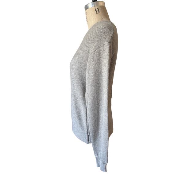 One Grey Day Gray Sweater with Open Knit Back Size Small - Picture 4 of 8